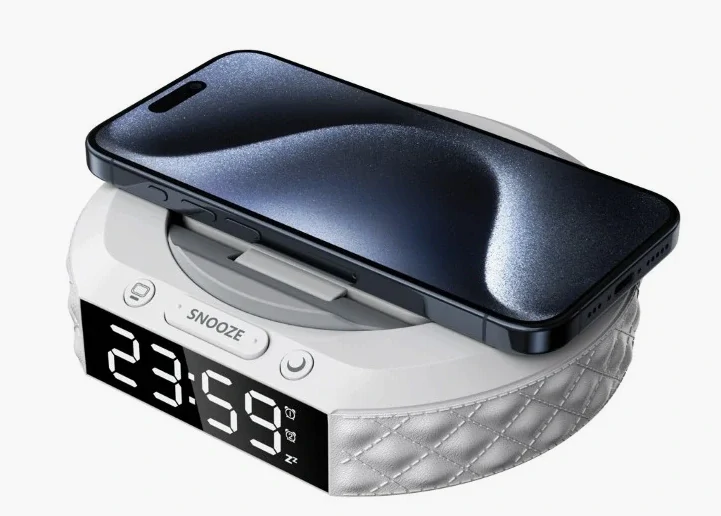 Hodiny s budíkem a bezdrátovou nabíječkou IMMAX Clock 08983L