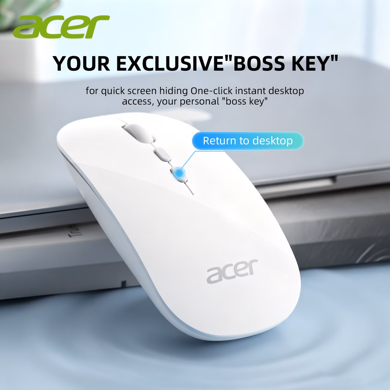 Myš k dobíjení USB Acer