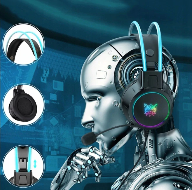Herní sluchátka ONIKUMA X15 Pro RGB Černá